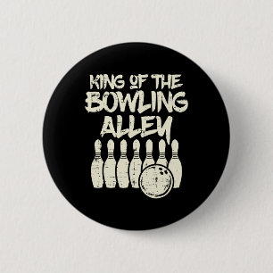 Macaron Rond 5 Cm King Of The Bowling Alley Bowler Papa Hommes Garço