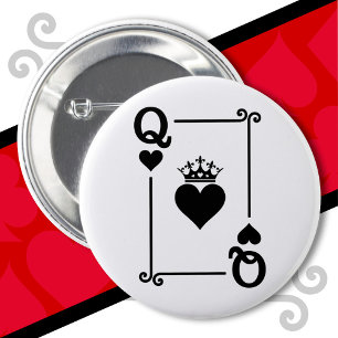 Macaron Rond 5 Cm King Queen Hearts Correspondant Couple Queen of He