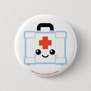 Macaron Rond 5 Cm Kit de premiers secours de copains de Medi