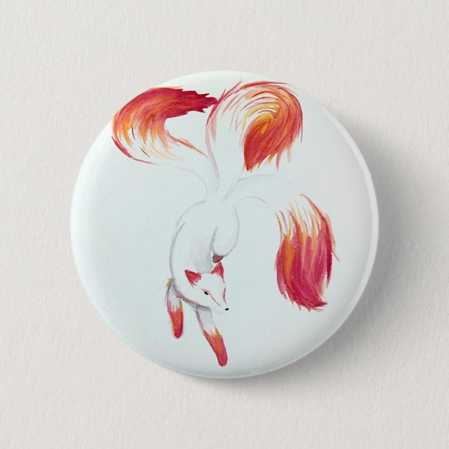 Macaron Rond 5 Cm Kitsune (Devant)