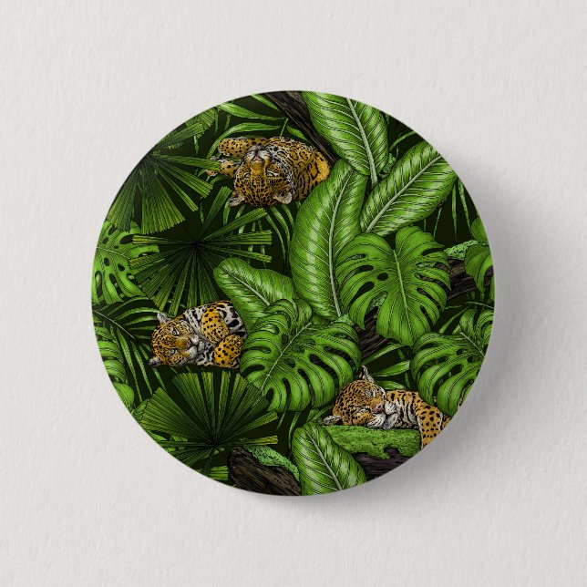 Macaron Rond 5 Cm Kittés de la jungle (Devant)