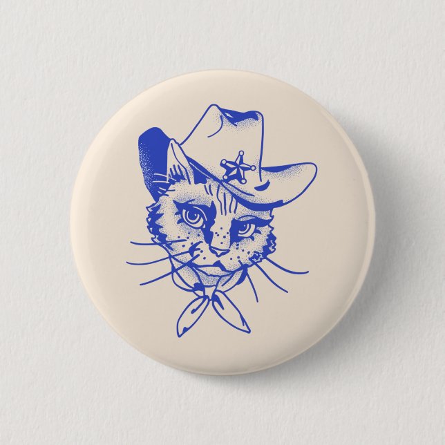 Macaron Rond 5 Cm Kitty Button (Devant)