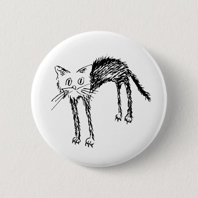 Macaron Rond 5 Cm Kitty mignon (Devant)