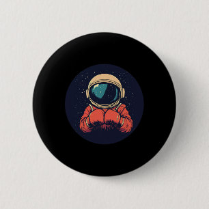 Macaron Rond 5 Cm Knockout Space Adventure Avec Cette Boxe Astronau