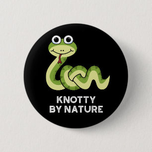 Macaron Rond 5 Cm Knoty By Nature Funny Snake Pun Dark BG