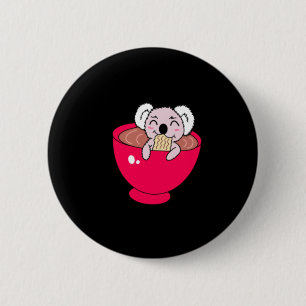 Macaron Rond 5 Cm Koala dans Ramen 