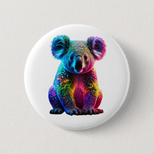 Macaron Rond 5 Cm Koala rayonnant