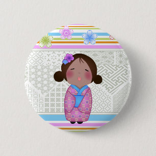 Macaron Rond 5 Cm kokeshi sakura