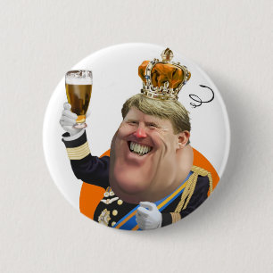 Macaron Rond 5 Cm Koningsdag Willem Alexander button