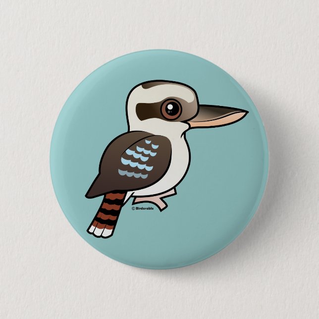 Macaron Rond 5 Cm Kookaburra riant (Devant)