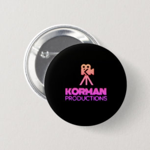 Macaron Rond 5 Cm Korman Productions YouTube Channel Pink Logo Carre