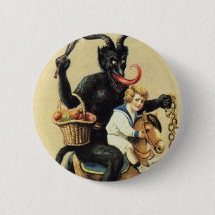 Macaron Rond 5 Cm Krampus Cheval Rocse Noël Noël Noël Noël Noël Noël