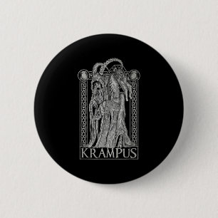 Macaron Rond 5 Cm Krampus - Ss Von Krampus sombre Noël gothique