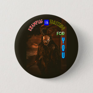 Macaron Rond 5 Cm Krampus Vous Attend Décembre Krampusnacht