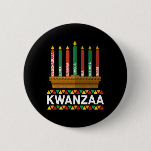 Macaron Rond 5 Cm Kwanzaa Principes Kwanzaa Bougies Kinara Pan Afri
