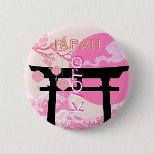 Macaron Rond 5 Cm Kyoto Japon rose Voyages