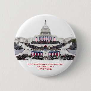 Macaron Rond 5 Cm La 2ème inauguration de Barack Obama "j'étais là