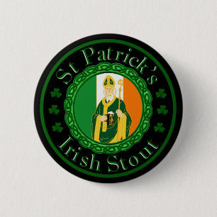 Macaron Rond 5 Cm La bière de malt irlandaise de St Patrick