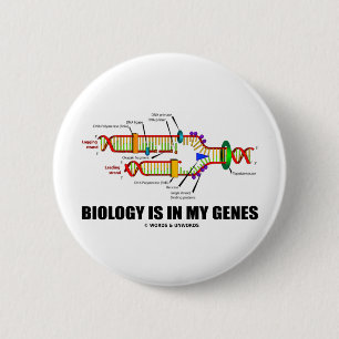 Macaron Rond 5 Cm La biologie est dans mes gènes (la reproduction