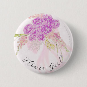 Macaron Rond 5 Cm La Boca Vendretti Bouquet de ruban rose pour fille