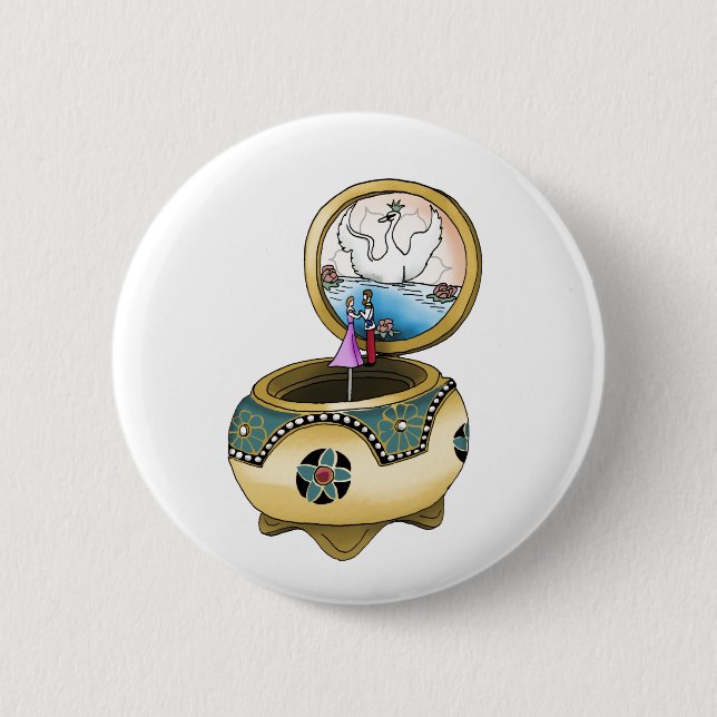 Macaron Rond 5 Cm La boîte à musique (Devant)