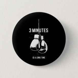 Macaron Rond 5 Cm La boxe 3 minutes c'est long drôle kickboxing B