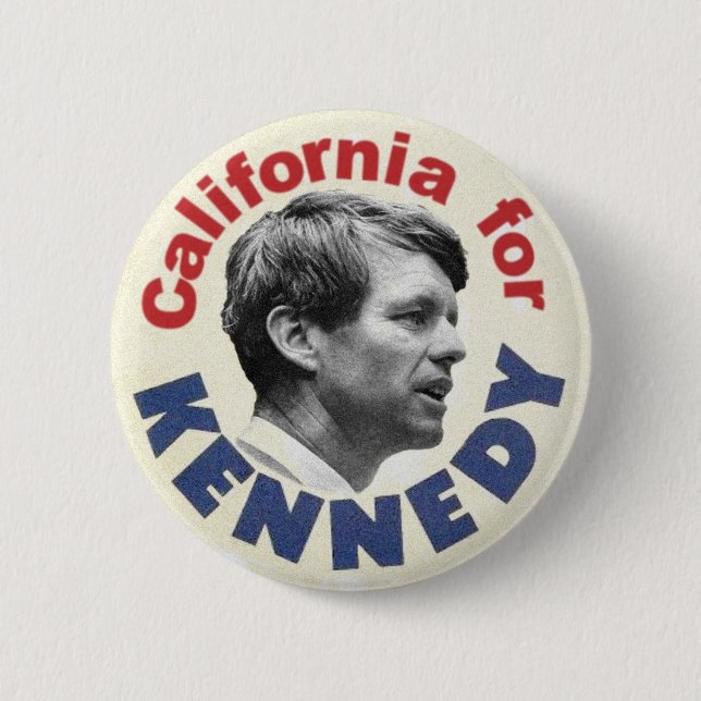 Macaron Rond 5 Cm La Californie pour le bouton de Kennedy (Devant)