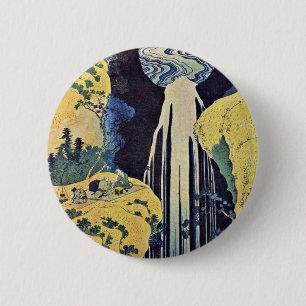 Macaron Rond 5 Cm La Cascade D'Amida Derrière La Route Kiso (De