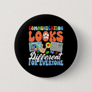 Macaron Rond 5 Cm La communication funky est différente pour tout le