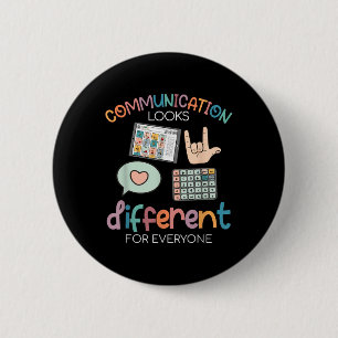 Macaron Rond 5 Cm La Communication Semble Différente Pour Tous L'Aut