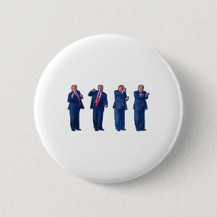 Macaron Rond 5 Cm La danse Trumpty Trump dansant 4 juillet _1