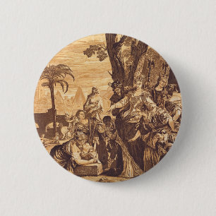 Macaron Rond 5 Cm La découverte de Moïse du Livre de l'Exode