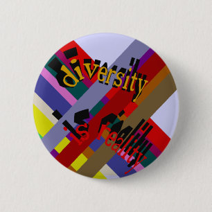 Macaron Rond 5 Cm La diversité est le bouton Réalité