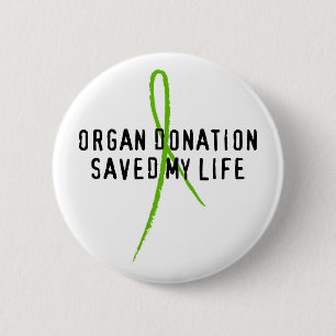Macaron Rond 5 Cm La donation d'organe a sauvé ma vie