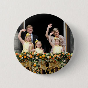 Macaron Rond 5 Cm La famille royale néerlandaise