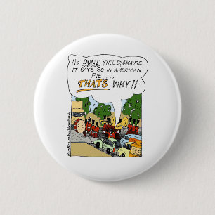 Macaron Rond 5 Cm La fanfare donne des cadeaux de dessins animés drô