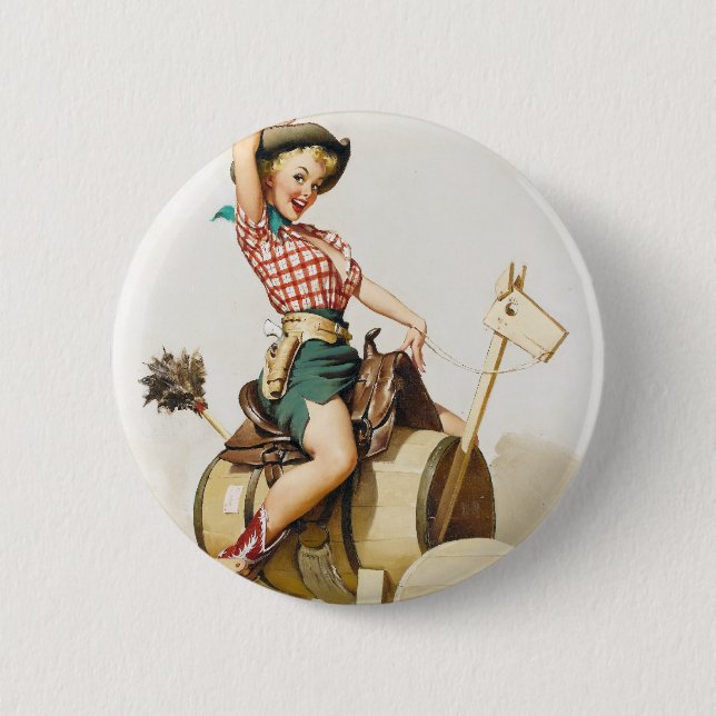 Macaron Rond 5 Cm La Femme À Monter La Pinceau (Devant)