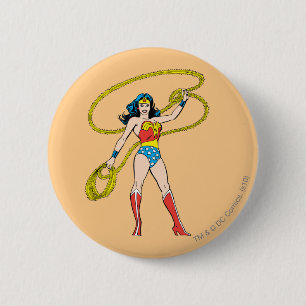 Macaron Rond 5 Cm La femme debout avec Lasso