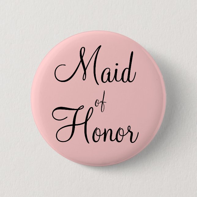 Macaron Rond 5 Cm La femme d'honneur (Devant)