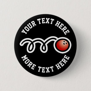 Macaron Rond 5 Cm La fête de l'anniversaire de bowling de l'enfant 