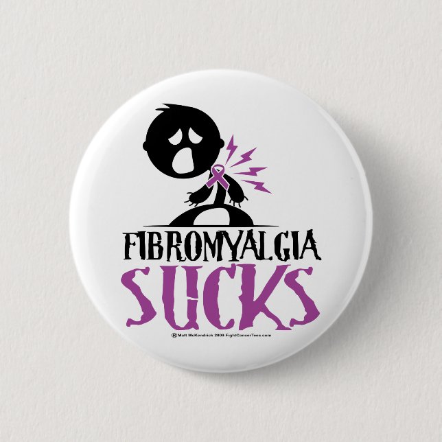 Macaron Rond 5 Cm La fibromyalgie suce (Devant)