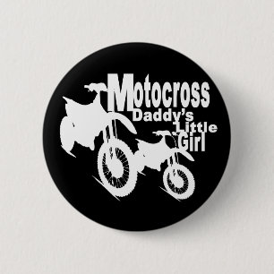 Macaron Rond 5 Cm La fille de Motocross Daddy