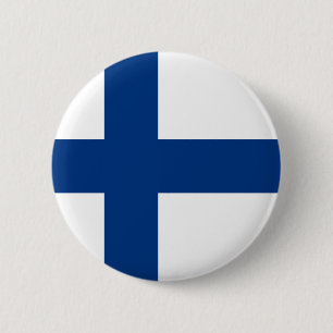 Macaron Rond 5 Cm La Finlande - drapeau national finlandais