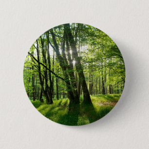 Macaron Rond 5 Cm La forêt au printemps