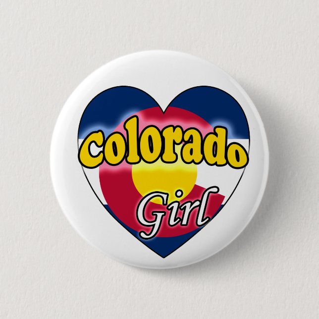 Macaron Rond 5 Cm La Girl du Colorado (Devant)