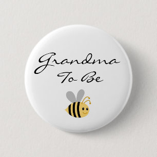 Macaron Rond 5 Cm La grand-maman à être gaffent le Pin d'abeille