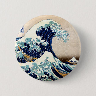 Macaron Rond 5 Cm La Grande Vague de Kanagawa