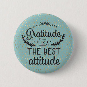 Macaron Rond 5 Cm La gratitude est la meilleure attitude
