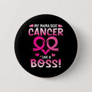 Macaron Rond 5 Cm La Guerrière Ma Mama Battre Le Cancer Du Sein Comm