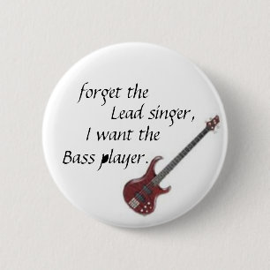 Macaron Rond 5 Cm la guitare basse, oublient, chanteur, je veulent
